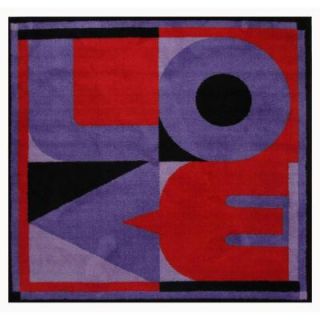 LA Rug Fun Time Shape Love Multi Colored 4 ft. 3 in. x 4 ft. 3 in. Area Rug FTS 156 5151