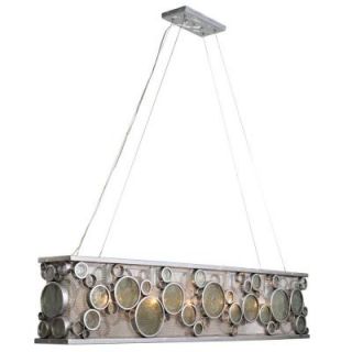 Varaluz Fascination 5 Light Nevada Ore Linear Pendant with Clear Glass 165N05NV