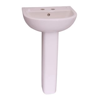 Barclay Compact 32.37 in H White Vitreous China Pedestal Sink