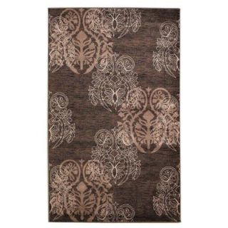 Linon Home Decor Milan Collection Brown and Beige 1 ft. 10 in. x 2 ft. 10 in. Indoor Area Rug RUG MN2623