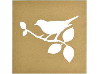 Beyond The Page MDF Silhouette Wall Art 12"X12" Frame Bird, 9.5"X7" Cut Out Opening