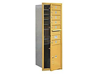 Salsbury Industries 3713S 06GFU Mailbox with 6 MB1 Doors in Gold   Front Loading USPS Access