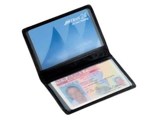 Mini ID Wallet in Top Grain Leather w 2 ID Windows (Burgundy)