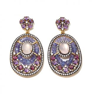 Rarities Fine Jewelry with Carol Brodie Rose Quartz and Gemstone Vermeil Drop    7597981