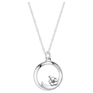 Disney® Girls Ohana Means Family Necklace in Sterling Silver (18