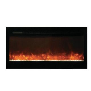 Yosemite Home Decor Built in Electric Fireplace with Glass Face