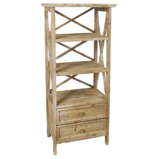 Lincoln Metal Distressed Brown Bookshelf Media Tower