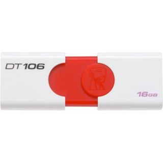 Kingston DataTraveler 106 16GB USB 2.0 Flash Drive, Red