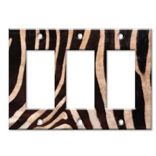 Art Plates Zebra Fur Print 3 Rocker Wall Plate RRR 672
