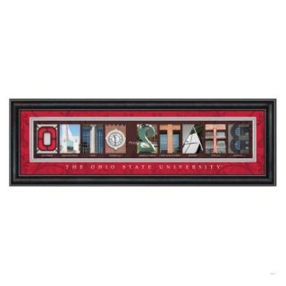 College Letter Framed Wall Art   Ohio State University   24W x 8H in.