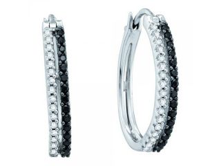 14k White Gold 0.51 CTW Diamond Fashion Hoop Earrings   4.548 gram    #556 53140
