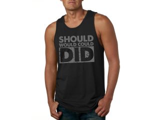 Should Could Would Did Tank Top Funny Working Out Sleeveless Tee  XL