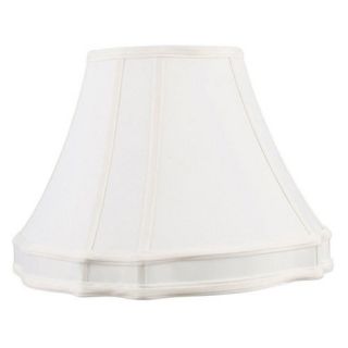 Livex S529 Round Top and Curved Cut Corner Shantung Silk Lamp Shade in White   Shades