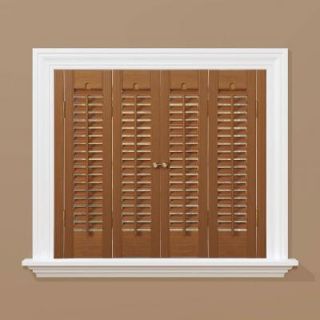 homeBASICS Traditional Faux Wood Oak Interior Shutter (Price Varies by Size) QSTB3136