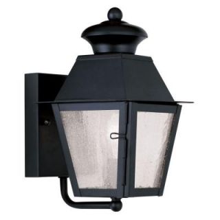 Filament Design Providence Wall Mount 1 Light Outdoor Black Incandescent Lantern CLI MEN2160 04