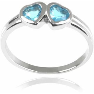 Brinley Co. Girls' CZ Sterling Silver Heart Ring