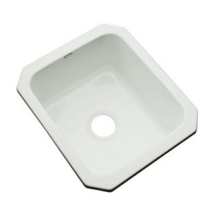 Thermocast Crisfield Undermount Acrylic 17 in. Single Bowl Entertainment Sink in Ice Gray 26080 UM