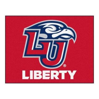 FANMATS NCAA Liberty University Red 2 ft. 10 in. x 3 ft. 9 in. Accent Rug 13903