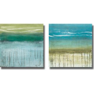 Heather McAlpine Shoreline Memories I and II 2 piece Canvas Art Set