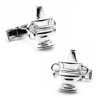 Stainless Steel Engraved Square Cuff Links