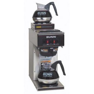 Bunn Pour Over Commercial Coffee Brewer with 2 Warmers, Stainless Steel