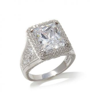 Victoria Wieck 6.43ct Absolute™ Radiant Cut Pavé Halo Ring   7906125