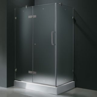 Vigo 24 Pivot Door Swing Frameless Shower Enclosure with Base