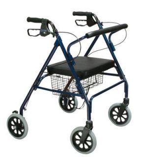 Drive Heavy Duty Bariatric 4 Wheel Rollator Walker with Large Padded Seat 10215BL 1