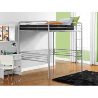 DHP Full Metal Loft Bed with Built in Ladder