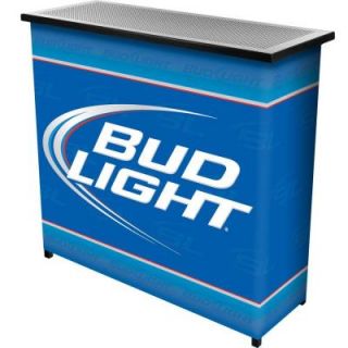 Trademark 2 Shelf 39 in. L x 36 in. H Bud Light Portable Bar Table with Carrying Case AB8000 BL