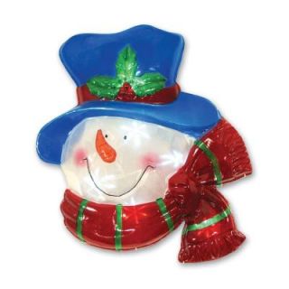 Brite Star 13.75 in. Battery Operated Pure White Twinkling LED Snowman Icy Window Decor 48 829 00