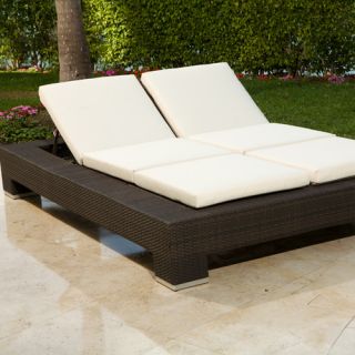 Source Outdoor King Double Chaise Lounge with Cushion