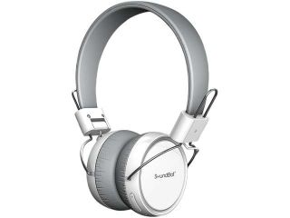 SoundBot SB270 White Foldable Noise Cancelling Bluetooth Stereo Headset