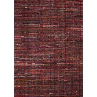 8' x 10' Cranberry Red Flat Weave Harris Hand Loomed Area Throw Rug