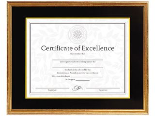 DAX Hardwood Document/Certificate Frame 11 X 14, Antiqued Gold Leaf 1511T