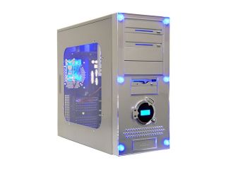 APEVIA X Dreamer II ATXB4KLW AL Silver Steel ATX Mid Tower Computer Case ATX 420W for AMD/Intel Power Supply