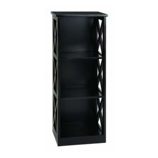 Black Wood Decorative Single shelf Unit