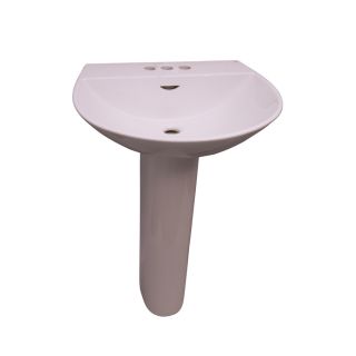 Barclay Reserva 33.5 in H White Vitreous China Pedestal Sink