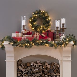 Classic Pine and Spruce Mixed Branch 9 ft. Pre Lit Garland