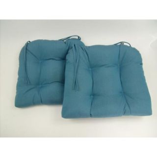 American Mills 45333.421 Sunbrella Indoor/Outdoor Dining Chair Pads, Blue   2 Pk