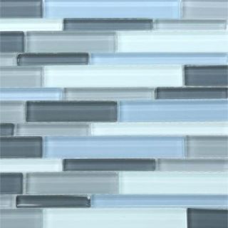 Jeffrey Court Stratosphere Blue Pencil 12 in. x 12 in. x 8 mm Glass Mosaic Wall Tile 99148