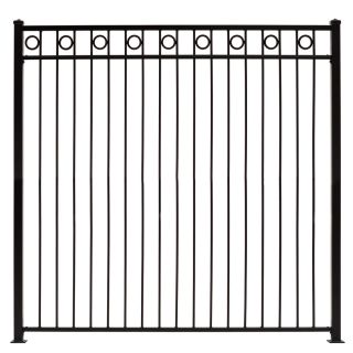 Gilpin Deco Black Metal Steel (Not Wood) Decorative Metal Fence Panel (Common 6 ft x 6 ft; Actual 6 ft X