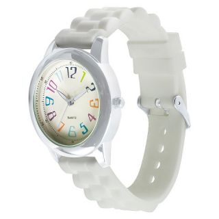 Womens Watch Multicolor Numbers Dial and Silicone Straps