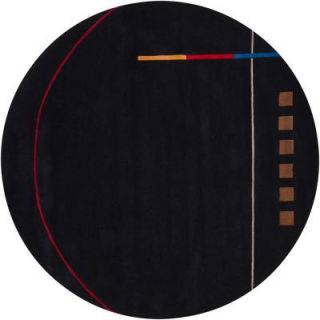 Chandra Bense Black/Red/Blue/Grey/Gold 7 ft. 9 in. x 7 ft. 9 in. Indoor Round Area Rug BEN3016 79RD