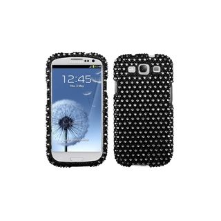 MYBAT Black/White Bling Dots Hard Cover Case for Samsung© Galaxy S3