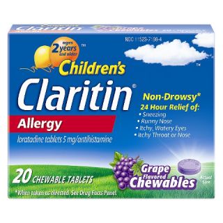 Childrens Claritin Non Drowsy Allergy Relief Tablets   Grape (20
