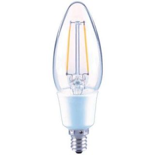 EcoSmart 25W Equivalent Soft White B11 E12 Filament Dimmable LED Light Bulb ECS B11 25WE W27 FIL E12 120 BL