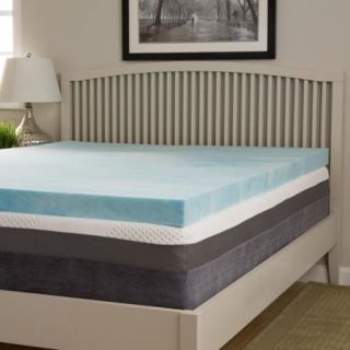 Slumber Solutions Choose Your Comfort 2 inch Gel Memory Foam Mattress Topper Cal King   Firm