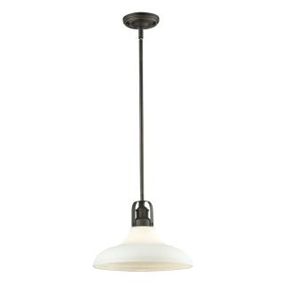 Z Lite Forge 13 in W Vintage Bronze Pendant Light with Frosted Shade