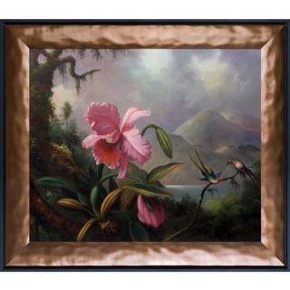 Tori Home Orchids and Hummingbirds 1890 by Martin Johnson Heade Framed